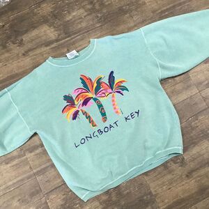 Vintage Longboat Key Sweatshirt I Can Too‎ Size Medium Palm Trees USA Made (172)